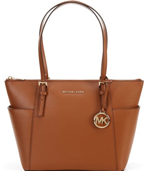 michael kors jet set east west tote dark dune|Michael Kors saffiano tote bag.